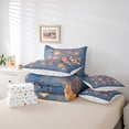 thumbnail image 6 of Feelyou Spring Flower Floral Twin Bedding Sets 7-Piece, Rustic Farmhouse Bedding Comforter Set, Old Fashion Style Reversible Sheet Sets, Luxury Bedroom Decor, 6 of 8