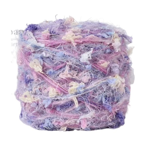 Hilo artístico hilado a mano, rollo de 100 g de colores brillantes mezclados a mano, suave y fibroso para manualidades, perfecto para tejer a mano bufandas, gorros y bolsos. Aestivo | B |