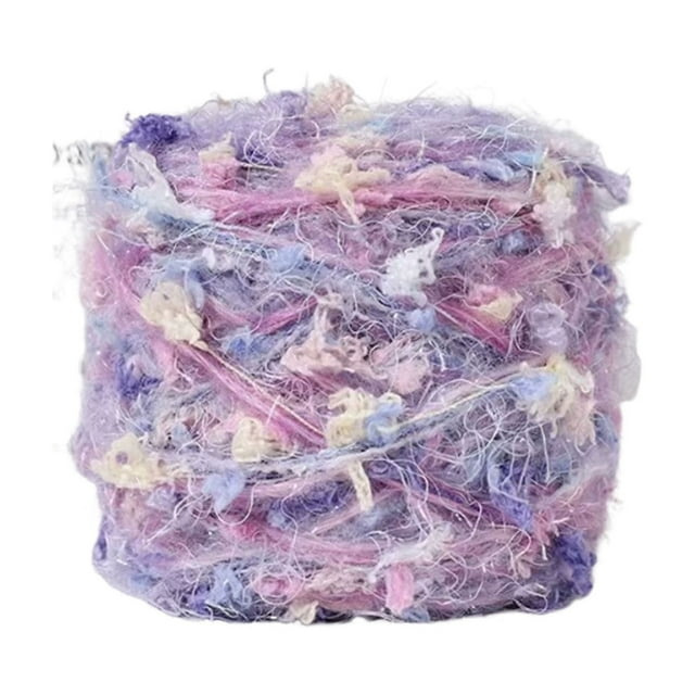 Handspun Multicolor Art Yarn 100g Roll - Premium Soft Wool Blend for Knitting Scarves Hats Bags - Textured Fluffy Yarn with Unique Fiber Structure - DIY Craft Projects Home Decor Accessories