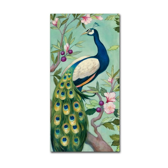 Trademark Fine Art 'Pretty Peacock II' Canvas Art by Julia Purinton