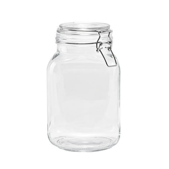 Mainstays Glass 67 oz Lock Lid Storage Jar Canister