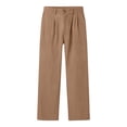 thumbnail image 7 of QATAINLAV Womens Linen Wide Leg Palazzo Pants Summer Button Front Elastic Waist Work Trouser Loose Casual Dress Pants with Pockets Khaki XL, 7 of 7