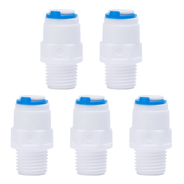 Shisuyan 5pcs Fast-connect Straight PE Pipe Fittings Quick Connectors 2 Points Connectors for Home Kitchen Water Purifier