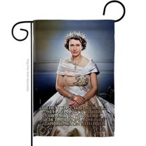 USA Decoration G180328-BO 13 x 18.5 in. Queen Jubilee Sweet Life Biography Double-Sided Decorative Vertical Garden Flag for House Decoration Banner Yard Gift