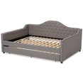 thumbnail image 5 of Baxton Studio Eliza Modern and Contemporary Fabric Upholstered Daybed with Trundle, 5 of 10