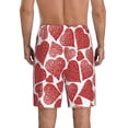 thumbnail image 2 of Balery Hearts Men's Cotton Knit Pajama Shorts Waistband & Pockets,Short Pajama Pants-X-Large, 2 of 8