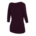 thumbnail image 2 of Matchstick Women's 3/4 Dolman Sleeve Banded Waist T-Shirt Solid Tunic Top (S-3XL), 2 of 4