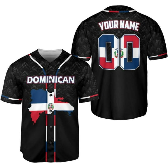 Personalized Dominican Republic Baseball Jersey Shirt,Team Name Republic Dominicana Baseball Jersey for Men and Women (S)