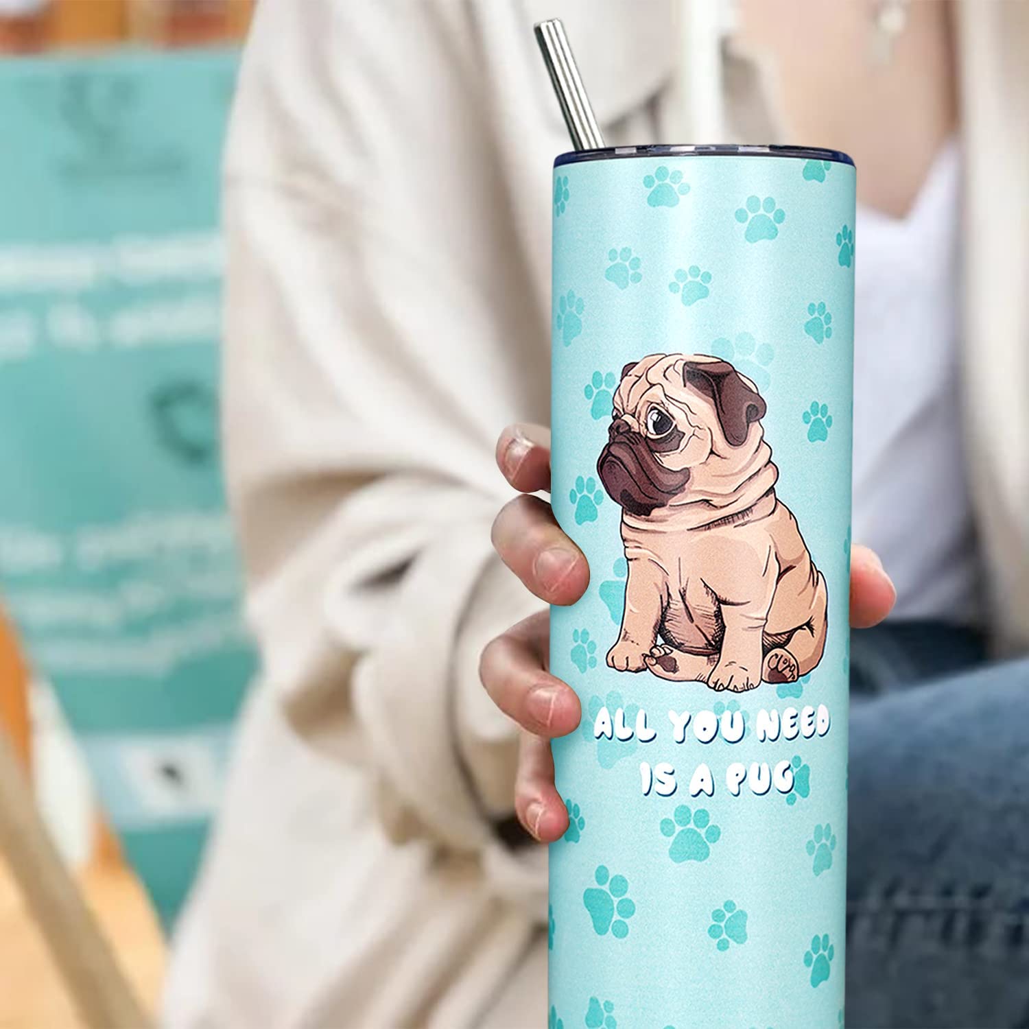 Pug Related Gfts, Pug Mom, Pug Dad, Pug Lover Pug Gfts For Women Men, Pug Mug Coffee Cup Pug...
