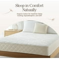 thumbnail image 3 of Whisper Organics 100% Cotton Organic Mattress Protector, 300TC Mattress Pad, Twin size, Ivory, 3 of 8