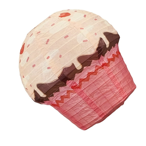 DECORNIJIA Hanging Paper Lantern 1Pcs Pink Cake-shaped for Home Decor Themed Parties Children's Day 30X30X30CM