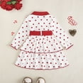 thumbnail image 5 of Vividxx Toddler Girl Dress Heart Print Long Sleeve Dresses Fall Stylish Knit Dress Kids Casual Cute Birthday Party 4-5 Years, 5 of 9