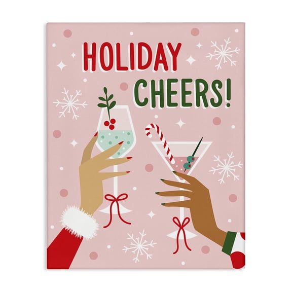Stupell Industries Modern Holiday Cheers Celebratory Cocktails Canvas Art, 16 x 20, by Ilis Avilés