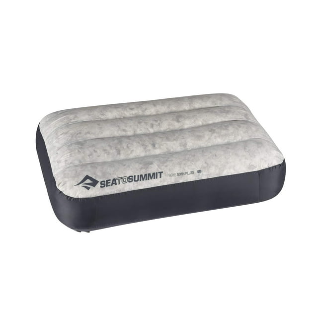 Almohada inflable Sea to Summit Eros Down, grande (16,5 x 11), gris