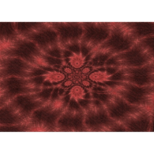 Ahgly Company Tapis d'Intérieur Rectangulaires Transitionnels Rouges Lavables à la Machine, 5 Pieds x 7 Pieds