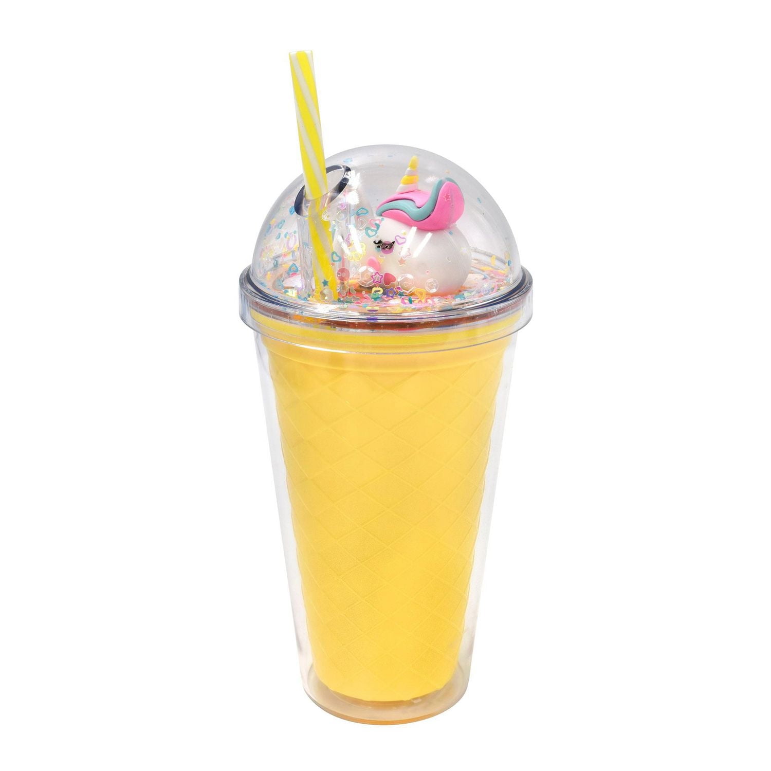 Gobelet en paille à double paroi Mainstays jaune