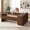 Brown Walnut, variant on Vividwood L-Shaped Executive Desk with Cabinet Storage, 71" Office Computer Desk with Storage Shelves, CPU Stand, Cable Management (Gray)