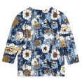 thumbnail image 4 of DeHolifer T-Shirts for Girl Floral Printed Crewneck Short Sleeve Casual Summer Lightweight Dressy Kids Shirts 3-12 Years, 4 of 5