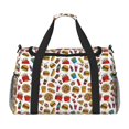 thumbnail image 1 of Fotbe Hot Dog Pizza Bolsa de Viaje con Estampado, Bolsa de Fin de Semana para Mujer con Compartimento para Zapatos, Bolsa de Gimnasio con Bolsillo Húmedo, 1 of 7