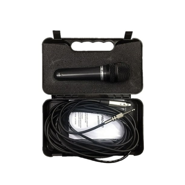 Micrófono PRO-800 Soundtrack Alámbrico Dinámico Profesional Metálico con Pastilla Dinámica