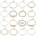 thumbnail image 3 of ZheElen 12 Pcs Bracelets Couleur-Résistant Durable Confortable Chevilles Chaînes Exquis Chic Chevilles Filles pour Déco de Robe Type 1 Type 6, 3 of 6