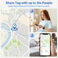 thumbnail image 3 of HLONK 4 Pack Smart GPS Tracker For IOS Find My - Real-Time Location Tracking For Cars  Pets  Luggage  Bicycle  Wallet - Global Coverage  1 Year Replaceable Battery  Civil Defense Alarm  S, 3 of 6