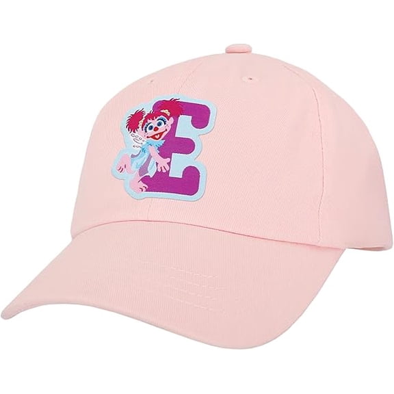 Sesame Street Elmo & Abby Kids Toddler Cap with Initial, Toddler Boys Hat, Youth Girl Baseball Cap, Cute Toddler Baseball Cap