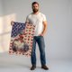thumbnail image 4 of Independence Day Garden Flag Arrival Digital Printed Linen Flag Outdoor Yard Decoration, 4 of 6