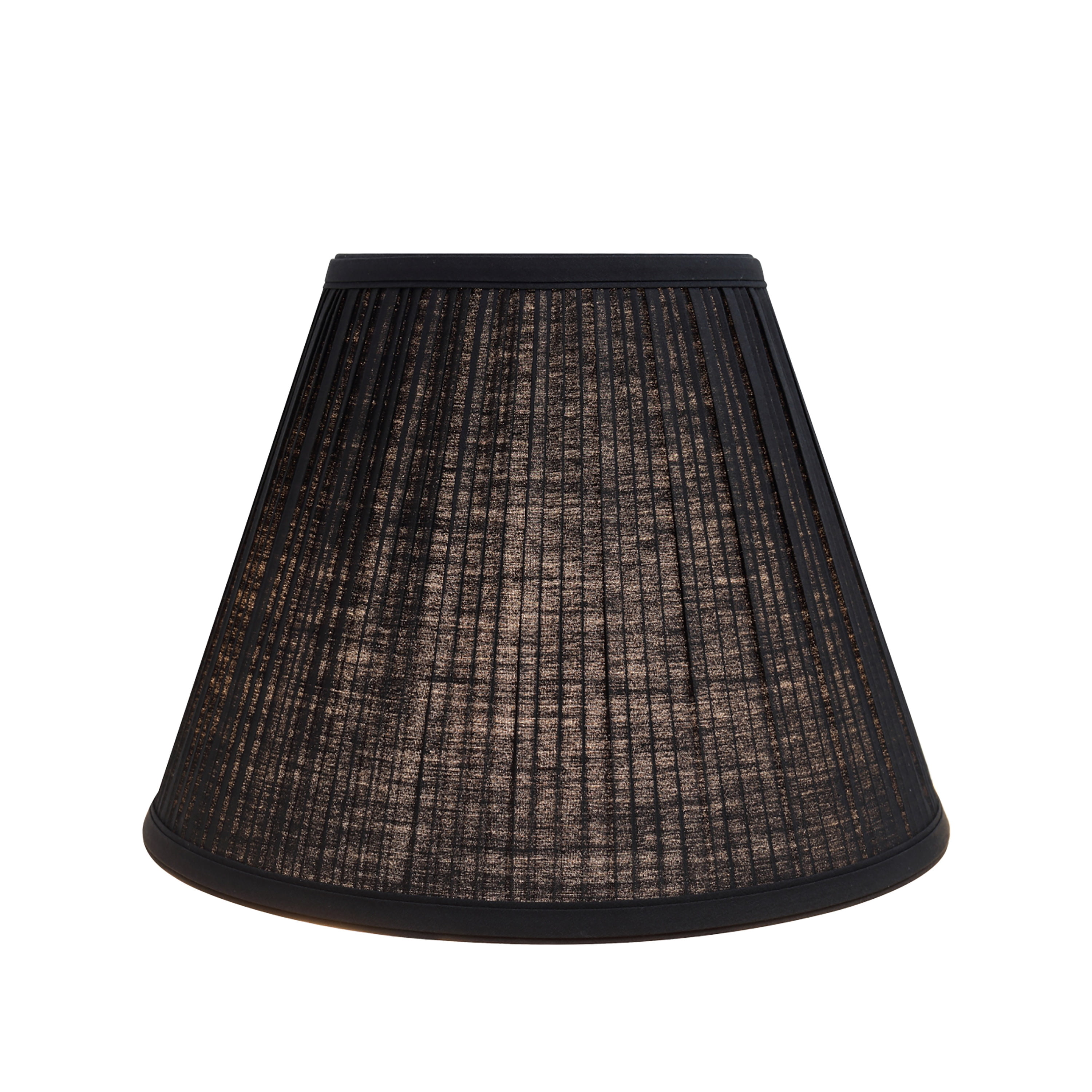 Aspen Creative 59127 Transitional Pleated Empire Shape UNO Construction Lamp Shade in Black, 12" wide (6" x 12" x 9")