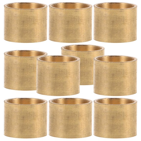 FENGGUIQU 10Pcs Billiard Cue Hoop Golden Copper Metal Ferrules for Billiard Supplies