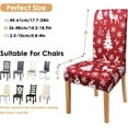 thumbnail image 2 of Red Christmas Chair Covers Set of 6,Winter Christmas Tree Snowflake Elk Chair Protectors,Elastic Removable Washable Dining Chair Covers for Winter Christmas Kitchen Dining Room Holiday Decor, 2 of 6