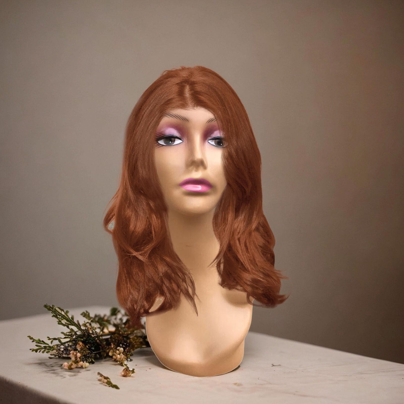 Female Mannequin Head, Doll Head ,Professional Makeup Cosmetology Female Training Head , Bald Manikin Head for Home ,Shop Hat Hair Style D