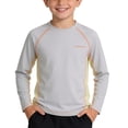 thumbnail image 2 of DJDLJWCJ Big Boys Crewneck Athletic Shirt Quick Dry Long Sleeve Pullover Stretch Soft Lightweight Sports Tops for Outdoor Sports Yellow Size 11, 2 of 7