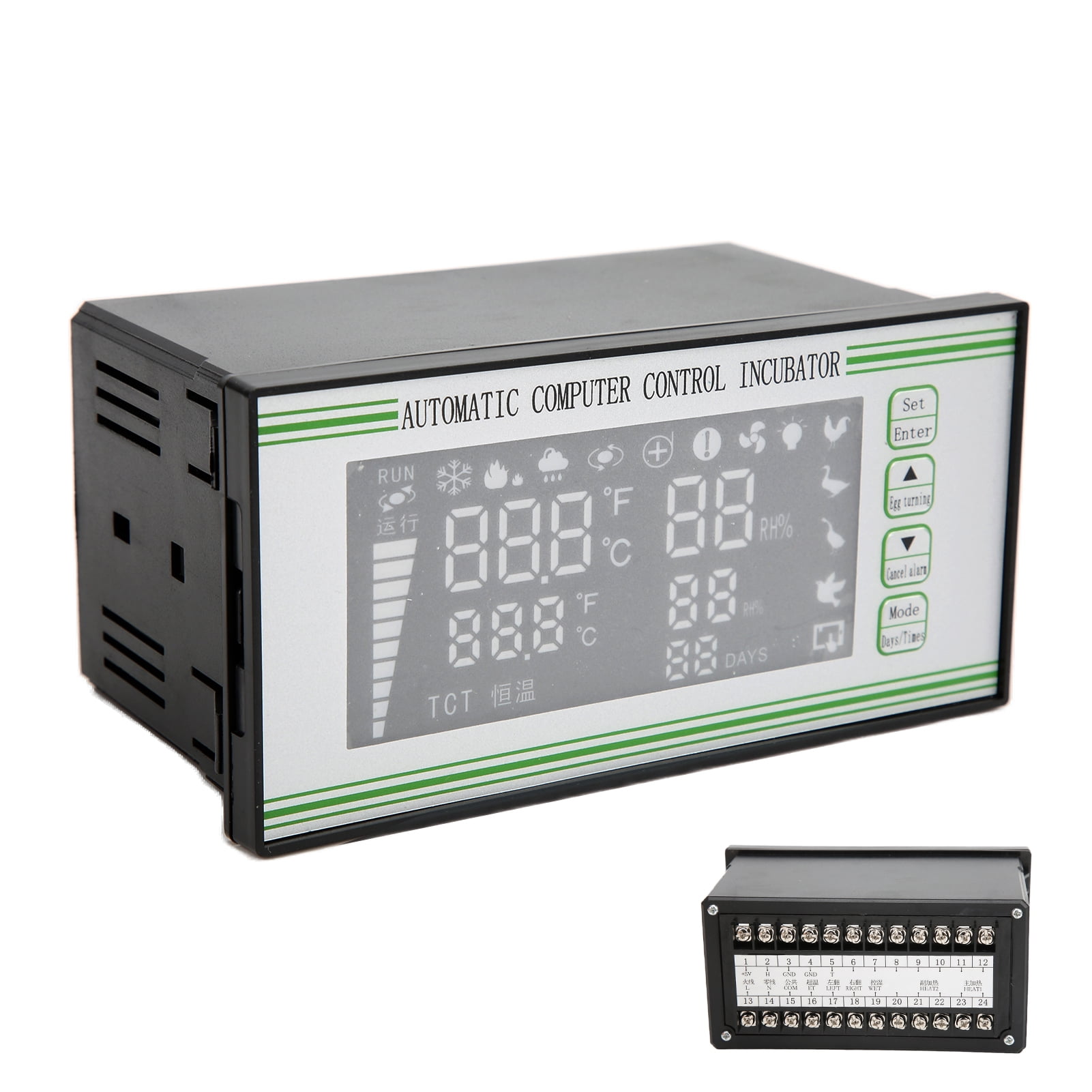 Suodoka Egg Incubator Temperature Controller 110V Automatic Digital System with Humidity Sensor Probe for Chicken Quail