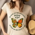 thumbnail image 4 of Christian Goodness of God Butterfly Floral Faith Graphic T-Shirt, Black, Size 2XL, 4 of 6
