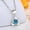 Blue, variant on Moissanite Pendant Necklace 2022 Fashion Cubic-Zirconia Flower Necklace For Women Gril Wonderful Gift on Clearance