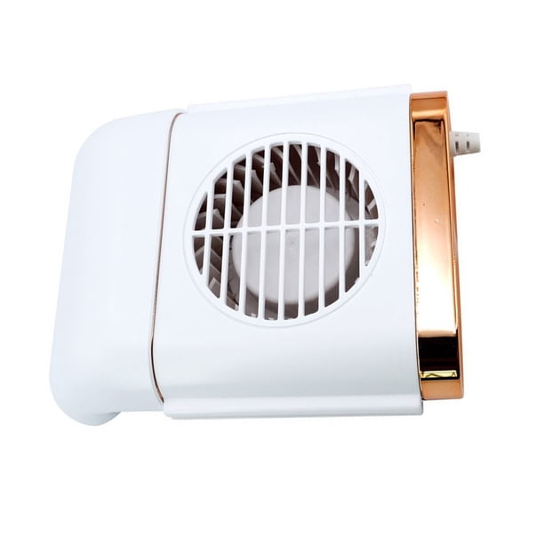 Riwesomey Ventilador trasero de asiento de automóvil con interfaz USB de 3 engranajes, Cable Universal de 5V, ventiladores de refrigeración de plástico Ventana automotriz Blanco