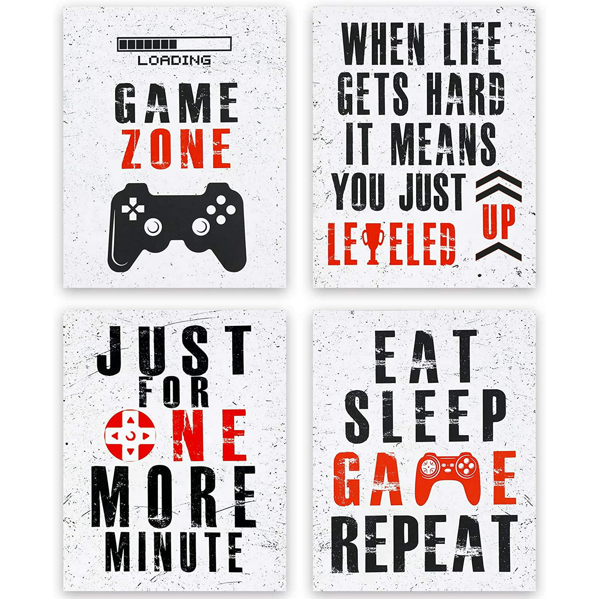 4 Pieces Funny Video Game Art Print Inspirational Words Quote Poster 10 x 8  Inch Wall Gaming Art Picture Canvas Gaming Art Print for Kids Boy Bedroom  Playroom Home Decoration, No Frame | Walmart Canada