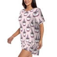 thumbnail image 2 of Fotbe Cute Cupcake Print Pajama Set for Women 2 Piece Loungewear Short Sleeve Tops and Shorts Set Soft Sleepwear-3X-Large, 2 of 7