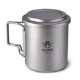 thumbnail image 1 of Taza de té de titanio con mango plegable para acampar al aire libre, 1 of 8
