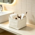 thumbnail image 6 of Foldable Cloth Storage Basket Organizer - 3 Sizes for Wardrobe Shelf, Bedroom, Living Room - White, 6 of 6
