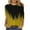 Yellow, variant on Meichang Basic Tops for Women Business Round Neck Solid Color T-shirts Casual 3/4 Sleeve Trendy Comfy Blouses Tees Tunics