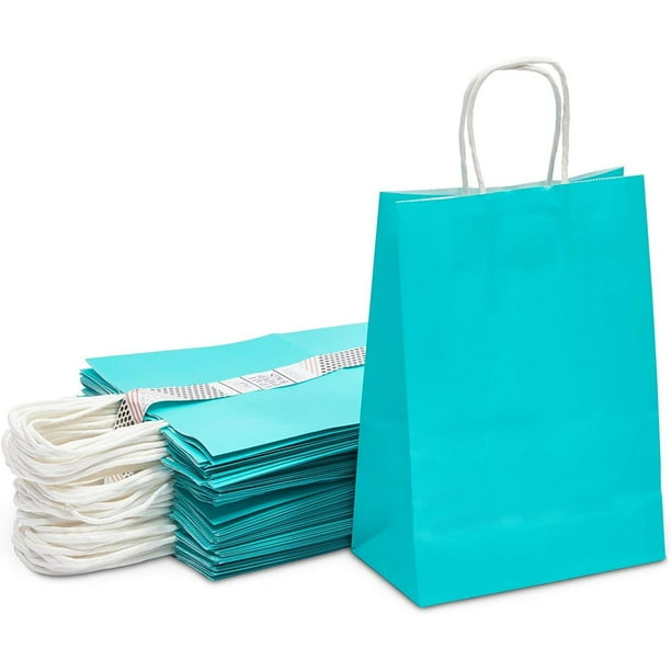 36 Pack 10" Kraft Paper Party Favor Birthday Gift Bags Bulk with Handle ...