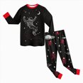 thumbnail image 6 of masbird Little Boy Girl Space Pajama Set Cotton Cute Graphic Long Sleeve Pjs Fall Winter Sleepwear 6-12 Months 12-24 Months 2t 3t 4t 5t 6t 7t 8t 9t Children(Red,4-5 Y), 6 of 8