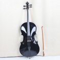 thumbnail image 7 of SEGMART Student Cello, 4/4 Acoustic Cello with Soft Case, Bow, Rosin, Bridge, with Accessories Pockets and Adjustable Backpack Straps, Varnish Finishing, Black Color, S10580, 7 of 7