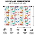 thumbnail image 2 of Blackout Kids Curtains,Colorful Dinosaurs Silhouettes Pattern Childrens Insulated Curtains Set Of 2,Bedroom Essentials,Toddler Room Decor 42"x63", 2 of 5