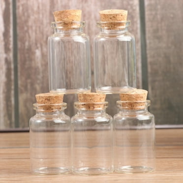 Sparsain Pack 120ml Spice Jars with Cork Lid Glass Bottle Kitchen Storage Container for Scented Tea Coffee