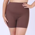thumbnail image 2 of Peichun Womens Smooth and Seamless Under Shorts for Dresses Stretch High Waist Safety Shorts Pure Color Comfortable Breathable Boxer Underwear for Skirt Bottoming Coffee XXL, 2 of 5