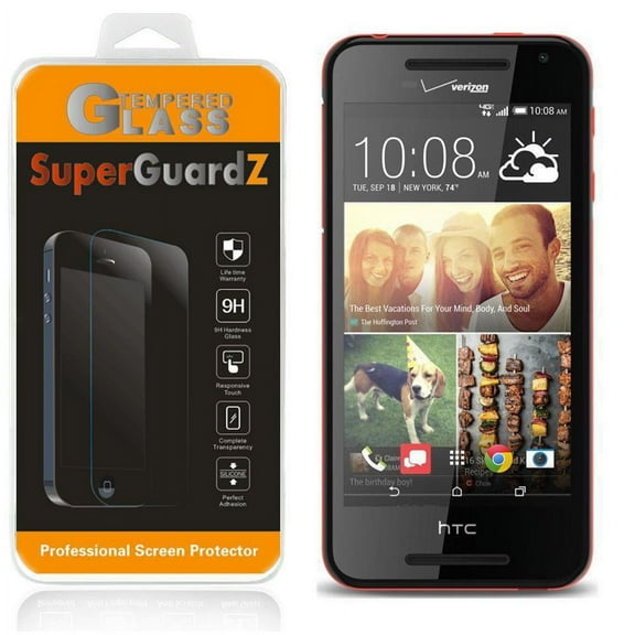 For HTC Desire 612 - SuperGuardZ Tempered Glass Screen Protector, 9H, Anti-Scratch, Anti-Bubble, Anti-Fingerprint
