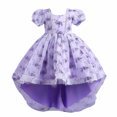 thumbnail image 2 of Lilgiuy Children Baby Girls Middle-aged Children's Embroidered Gauze Dress Princess Dress，Purple,5-6 Years Fall for 2022 Spring Winter, 2 of 5